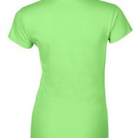 SKT051 light green 012 short sleeved women' s round neck collar t-shirt 76000L tailor made women' s tee supply tee shirt pure colour price side view